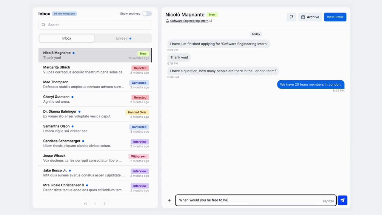 Chat Interface